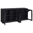 Coaster Riva 4-door Engineered Wood Dining Sideboard Buffet Storage in Black