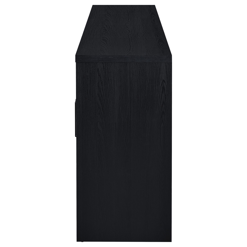 Coaster Riva 4-door Engineered Wood Dining Sideboard Buffet Storage in Black