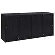 Coaster Riva 4-door Engineered Wood Dining Sideboard Buffet Storage in Black