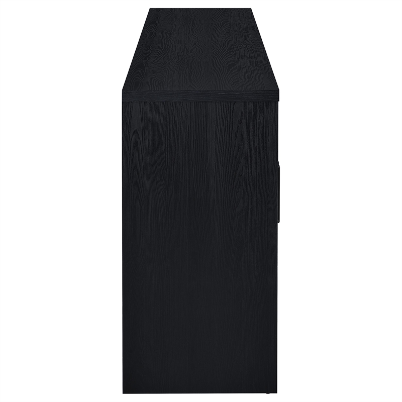 Coaster Riva 4-door Engineered Wood Dining Sideboard Buffet Storage in Black