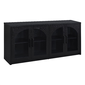 Coaster Riva 4-door Engineered Wood Dining Sideboard Buffet Storage in Black