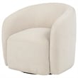 Coaster Gerley Faux Sherpa Chenille Upholstered Swivel Accent Chair in Beige