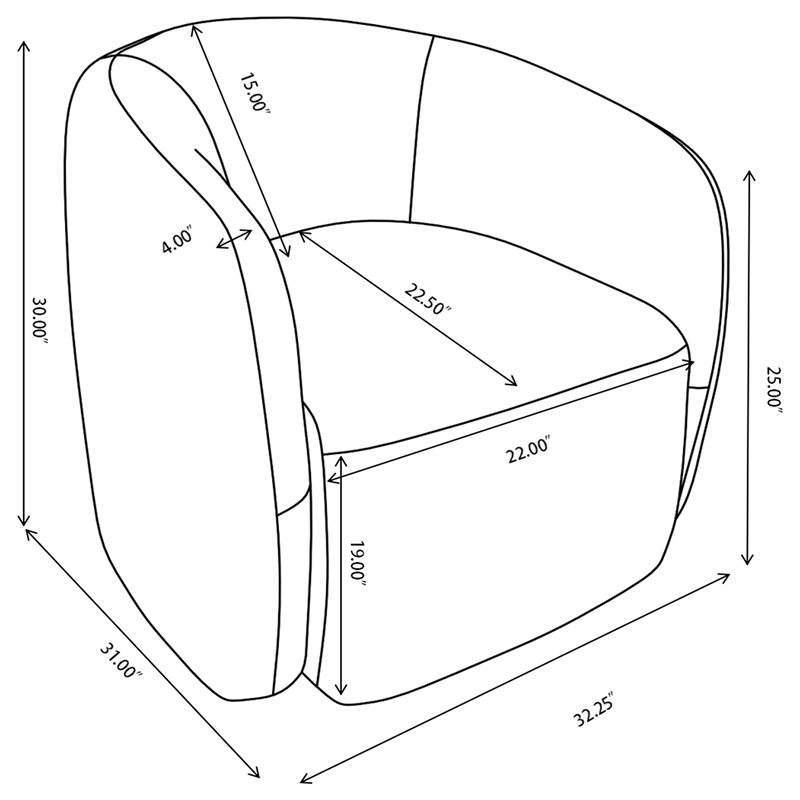 Coaster Gerley Faux Sherpa Chenille Upholstered Swivel Accent Chair in Beige