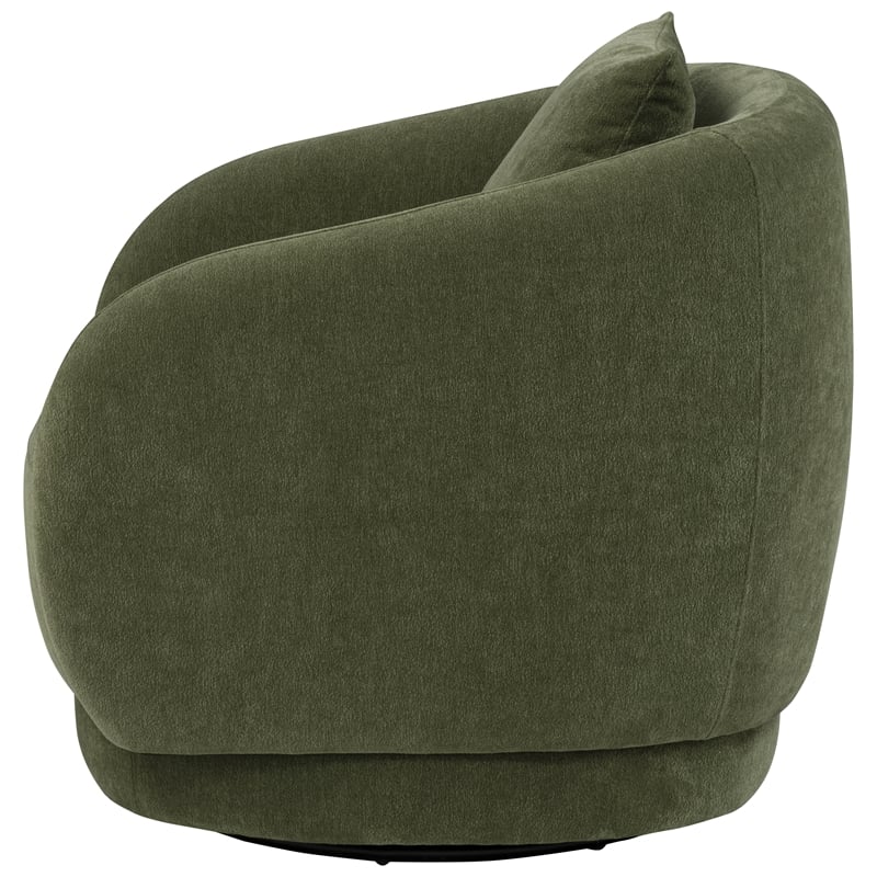 Coaster Arnaud Chenille Upholstered Swivel Accent Chair in Green
