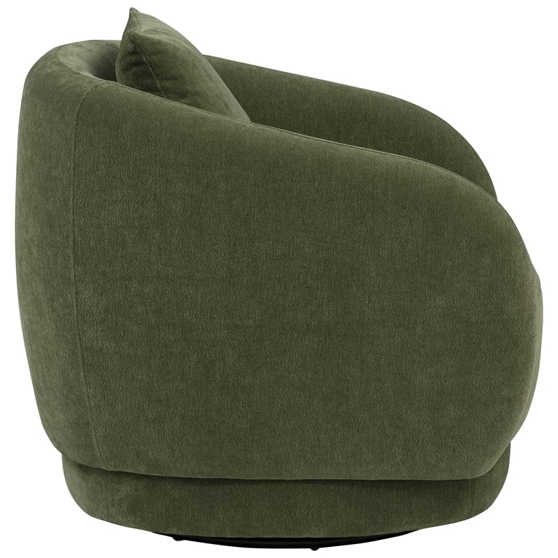 Coaster Arnaud Chenille Upholstered Swivel Accent Chair in Green