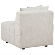 Coaster Amara Armless Tufted Chenille Chair with Black Legs in Ivory