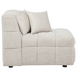 Coaster Amara Armless Tufted Chenille Chair with Black Legs in Ivory
