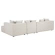 Coaster Amara 4-Piece Tufted Chenille Sectional Sofa with Black Legs in Ivory