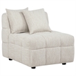 Coaster Amara 4-Piece Tufted Chenille Sectional Sofa with Black Legs in Ivory