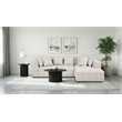 Coaster Amara 2-Piece Tufted Chenille Sectional Sofa with Black Legs in Ivory