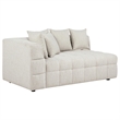 Coaster Amara 2-Piece Tufted Chenille Sectional Sofa with Black Legs in Ivory