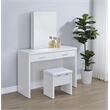 Coaster Bunbury Engineered Wood Makeup Vanity Table Set in White