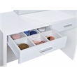 Coaster Bunbury Engineered Wood Makeup Vanity Table Set in White