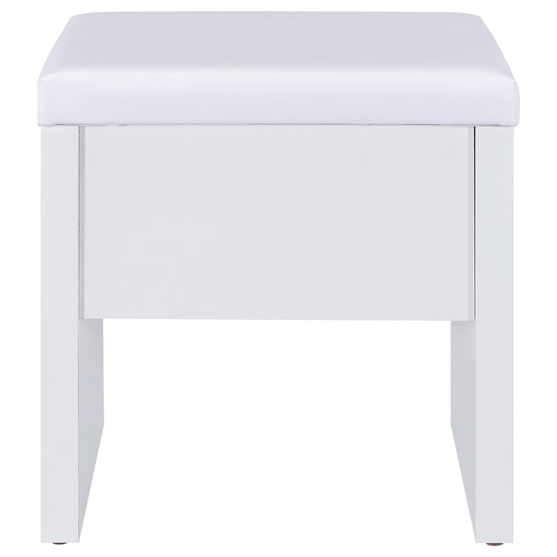 Coaster Bunbury Engineered Wood Makeup Vanity Table Set in White