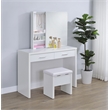 Coaster Bunbury Engineered Wood Makeup Vanity Table Set in White