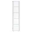 Coaster Delphinium 4-Shelf Engineered Wood and Glass Curio Cabinet in White
