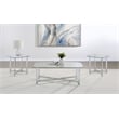 Coaster Cronin 3-piece Tempered Glass Top Metal Base Coffee Table Set in Chrome
