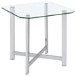 Coaster Cronin 3-piece Tempered Glass Top Metal Base Coffee Table Set in Chrome