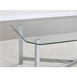 Coaster Cronin 3-piece Tempered Glass Top Metal Base Coffee Table Set in Chrome