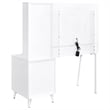Coaster Souza 5-Drawer Makeup Vanity Table With LED Mirror in White High Gloss