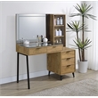 Coaster Souza 5-Drawer Makeup Vanity Table With LED Mirror in Brown