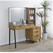Coaster Souza 5-Drawer Makeup Vanity Table With LED Mirror in Brown
