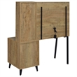 Coaster Souza 5-Drawer Makeup Vanity Table With LED Mirror in Brown