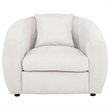 Coaster Isabella Fabric Upholstered Curved Silhouette Accent Chair in Sand Color
