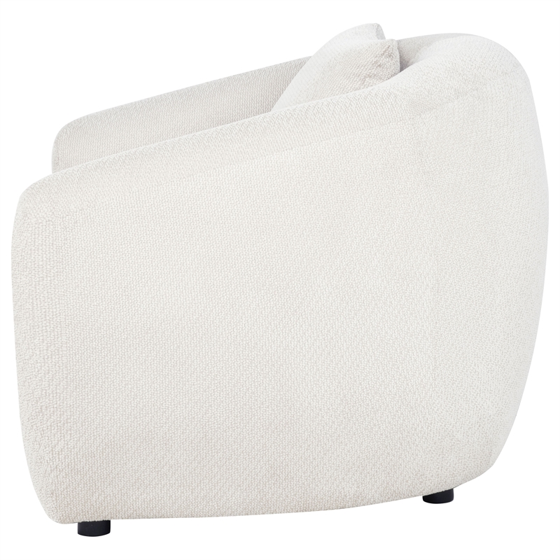 Coaster Isabella Fabric Upholstered Curved Silhouette Accent Chair in Sand Color
