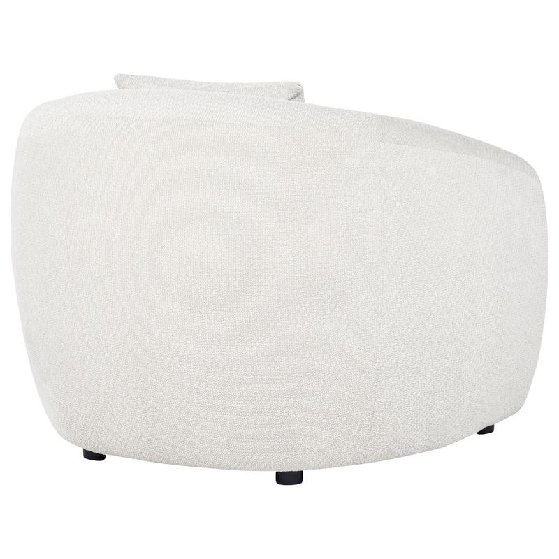 Coaster Isabella Fabric Upholstered Curved Silhouette Accent Chair in Sand Color