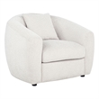 Coaster Isabella Fabric Upholstered Curved Silhouette Accent Chair in Sand Color