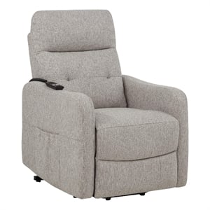 Coaster Dayes Upholstered Power Lift Recliner Chair in Taupe