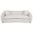 Coaster Isabella Fabric Upholstered Curved Silhouette Sofa in Sand color