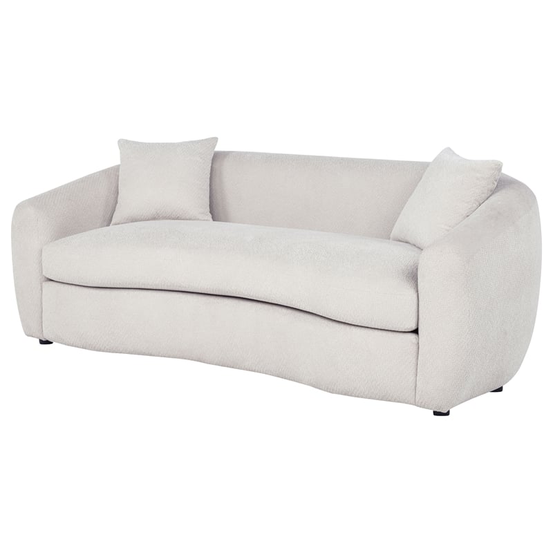 Coaster Isabella Fabric Upholstered Curved Silhouette Sofa in Sand color