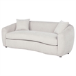 Coaster Isabella Fabric Upholstered Curved Silhouette Sofa in Sand color