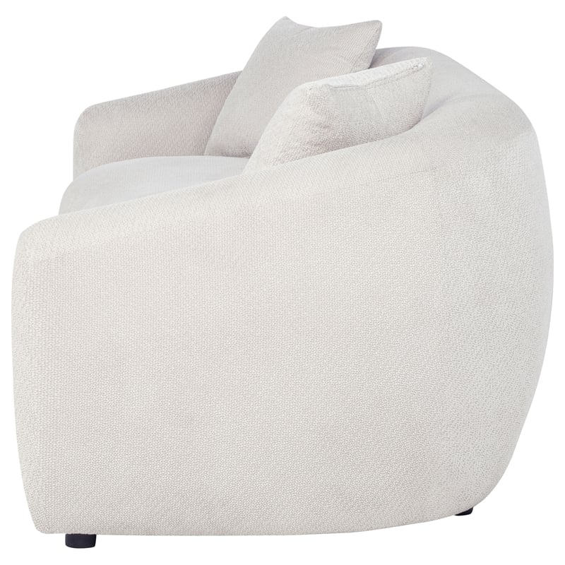 Coaster Isabella Fabric Upholstered Curved Silhouette Sofa in Sand color