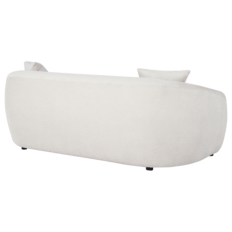 Coaster Isabella Fabric Upholstered Curved Silhouette Sofa in Sand color