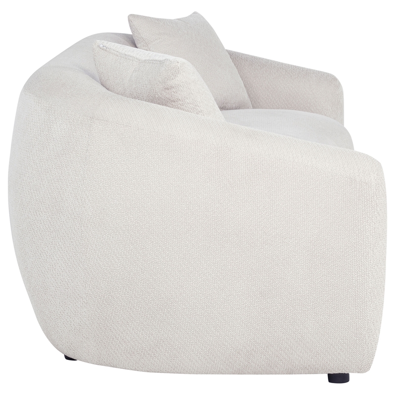 Coaster Isabella Fabric Upholstered Curved Silhouette Sofa in Sand color