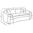 Coaster Isabella Fabric Upholstered Curved Silhouette Sofa in Sand color