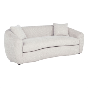 Coaster Isabella Fabric Upholstered Curved Silhouette Sofa in Sand color