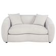 Coaster Isabella Fabric Upholstered Curved Silhouette Loveseat in Sand Color