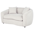 Coaster Isabella Fabric Upholstered Curved Silhouette Loveseat in Sand Color