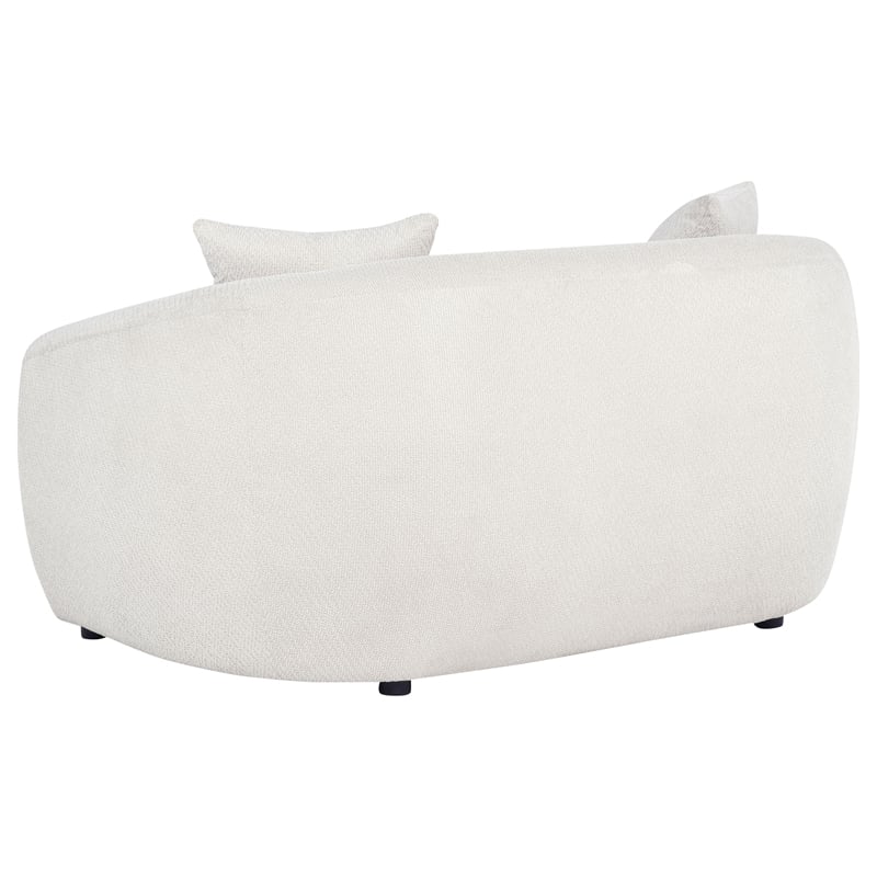 Coaster Isabella Fabric Upholstered Curved Silhouette Loveseat in Sand Color