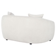 Coaster Isabella Fabric Upholstered Curved Silhouette Loveseat in Sand Color