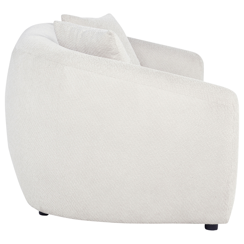 Coaster Isabella Fabric Upholstered Curved Silhouette Loveseat in Sand Color