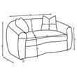 Coaster Isabella Fabric Upholstered Curved Silhouette Loveseat in Sand Color