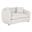 Coaster Isabella Fabric Upholstered Curved Silhouette Loveseat in Sand Color