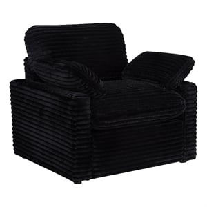 Coaster Collins Upholstered Power Recliner Chair in Black