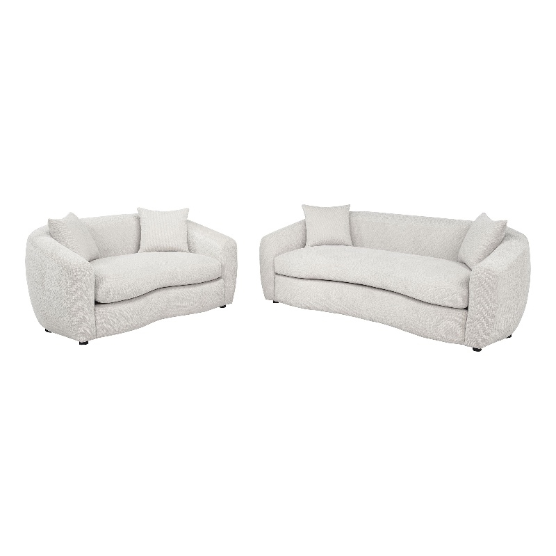 Coaster Isabella 2-piece Fabric Upholstered Sofa Set in Sand