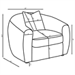 Coaster Isabella 3-piece Fabric Upholstered Sofa Set in Sand